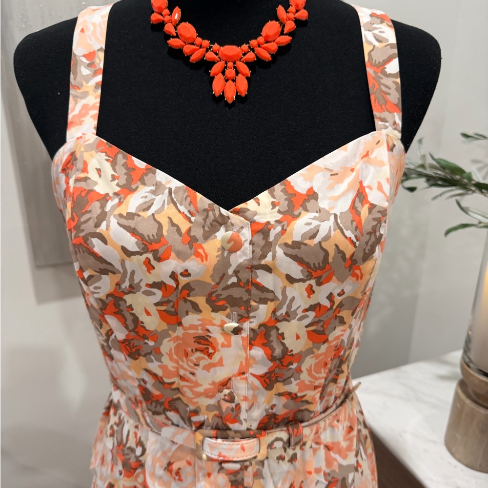Eva Mendes for New York and Company Fit and Flare Belted Sleeveless Dress - Picture 2 of 10